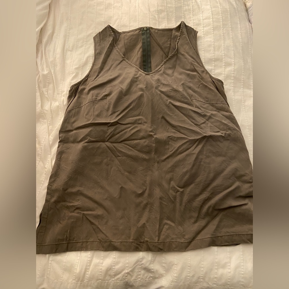 Custom made Olive green sleeveless tunic